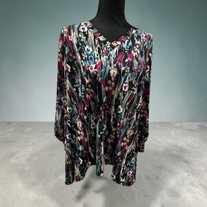 NEW - Dear Scarlett Colorful Relaxed 3/4 Sleeve Blouse